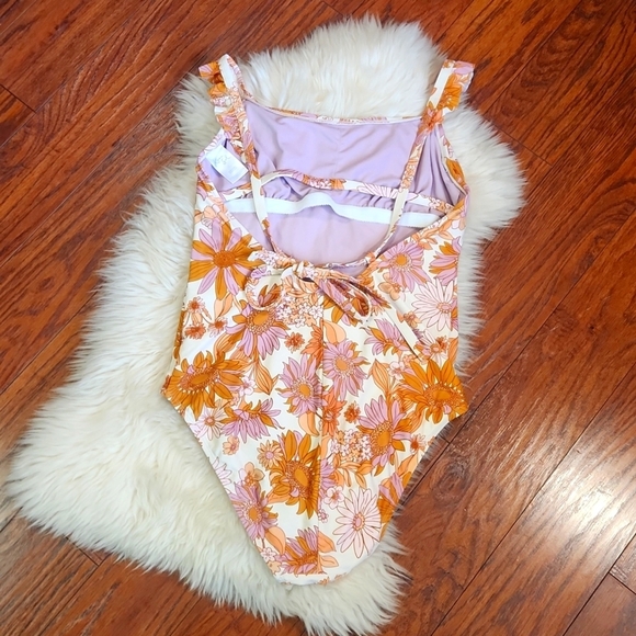 Kona Sol Boho Floral One piece Bathingsuit - Picture 2 of 5